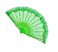 COMFOLIVING Lace Folding Fan, Hand Lace Folding Fan, Foldable Flower Fan, Hand-Held Chinese Rose Lace Folding Fan for Cultural Events and Home Decoration