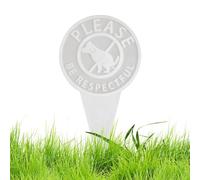 COMFOLIVING No Peeing Dog Signs for Farm, No Pooping Dog Signs for Farm | No Peeing Dog Sign Double Sided Be Respectful Stakes,Weatherproof Acrylic Stop Dogs from Poop or Pee Board,