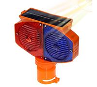 COMFOLIVING Road Block Warning Light, Warning Light Flashing from the Sun - Flashing Warning Light Sensitive - Solar Double Sided Waterproof LED Light Red and Blue for Forklift Construction