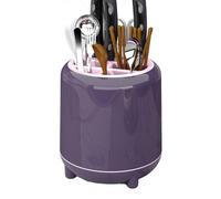 COMFOLIVING Rotating Kitchen Utensil Holder,Rotating Cookware Holder, Cutlery Utensils Organizers with No-Tip Weighted Base - Grip Insert, Dishwasher Safe, Cutter Storage Rack, Split,