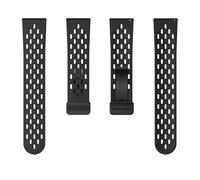 COMFOLIVING Silicone Watch Band 20mm Rubber Watch Bands with Magnetic Folding Buckle Silicone Rubber Strap and Water Resistant Compatible with Wrist Strap, Black/White, 1, strap