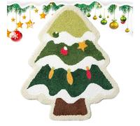 COMFOLIVING Soft Bathroom Floor Mat - 24 x 32 Inch Non-Slip Bath Mat, Christmas Tree Bath Mat | Absorbent Bathroom Mat Door Mat for Indoor Bathroom
