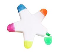 COMFOLIVING Star Shaped Highlighters - Multi Coloured Star Highlighter | Star Shaped Pens | Vibrant Book Markers, Creative Watercolor Pens | Stylish Brush Tip Highlighter For Kids Boys Girls Adults