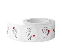 COMFOLIVING Sticker Roll for Children, Sticker Roll for Children - Pack of 500 Cartoon Reward Sticker Accessories | Heart Stickers, Labels, Greeting Cards, Envelope Sealing for Valentine's Day