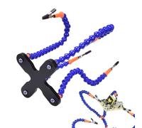 COMFOLIVING Third Hand Soldering Tool Jewelry Soldering Holder - Soldering Stand Tool 4 Arm Helper Station,Non-slip Base, Plate Holder