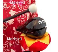 COMFOLIVING Zen Block Drum, Fish Temple Block with Small Eyes, Fish Temple Block, Zen Drum Temple Blocks for Holiday, Birthday, Christmas, Housewarming Gift