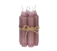 Comforder Taper Candles Set of 7, 11 cm, Mauve, Plain Table Candles