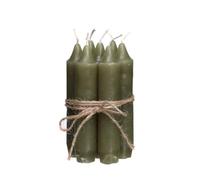 Comforder Taper Candles Set of 7, 11 cm, Sage Green, Plain Table Candles