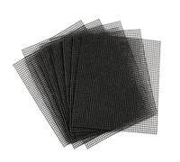 Comforso 10pcs Black Plastic Mesh for Flower Pot Holes, 11.8"x7.8" Drainage Mesh Sheets, PVC Grid Mats Soil Blocker, Potting Mat for Bonsai, DIY Pot Bottom Screen, Keep Soil in Garden & Indoor Plants