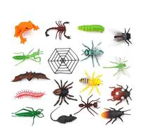 Comforso 17PCS Realistic Insects and Bugs Toys for Kids, Educational Minibeasts Playset, Insects and Bugs for Kids, Mini Beasts for Kids, for Small World Play, Party Favors & Nature-Themed Activities