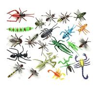 Comforso 22PCS Minibeasts Realistic Insects and Bugs for Kids, Mini Toys, Mini Bugs and Plastic Animals Figurine Playset, Educational Minibeasts for Small World, Party Favors and Festivals