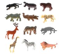 Comforso 24PCS Zoo Animals Toys Set,Realistic Wild Animal Figures with Lion,Tiger,Elephant,Giraffe,Zebra,Hippo & Alligator,Safari Jungle Animal Figurines Educational Playset for Toddlers Kids 3+