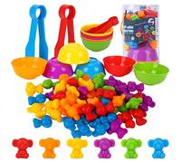 Comforso 56 PCS Koala Counting & Matching Games with Sorting Bowls,Montessori Colour Sorting Toys for Toddlers,Preschool Learning Activities,Fine Motor Skills,Montessori Math for Boys Girls (Koala)