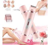 Comfort 2 in 1 Electric Lady Shaver, Calculation Razor, The Trimmie 2.0 by Ezme, Breezelly Shaver, Painless Razor, Wet Dry Use, Rechargeable Cordless Bikini Trimmer for Face, Arms, Legs (Pink)