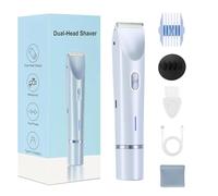 Comfort 2 in 1 Electric Lady Shaver, Lady Shaver for Women, Ipx7 Waterproof, Wet & Dry, 5400 RPM Rechargeable, Painless Pubic Hair Razors for Legs & Underarm, Arm Body Face (B)