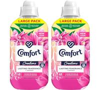 Comfort 2 x 1440ml Fabric Softener With Welari Thank You Card Honeysuckle Sandlewood Clothes Sheets Washing Conditioner 48 Washes (2880ml)