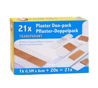 Comfort Aid Clear Plasters Assorted Sizes 21 Piece Set of 2