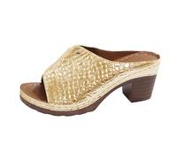 Comfort Ankle Strap Low Heel Sandals for Women Europe The States Foreign Trade Large Size A Thick Bottom Fish Mouth Slippers Female Stone Pattern Tan Weges Sandals for Women Womens (Gold,42)