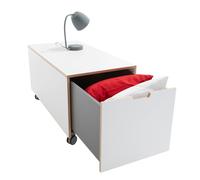 Comfort Bed Box 16 with Drawer on Casters - Preferred Combination - Müller Small Living 103x46,8x48 cm - BK16D W
