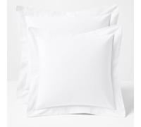 Comfort Beddings 2 Pack Oxford Pillowcases - 65x65cm Continental Euro Pillow Covers - 100% Egyptian Cotton - 620 Thread Count Sateen - White Square Pillow Cases with Envelope Closure - Hotel Quality
