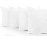Comfort Beddings 4 Pack Pillowcases - 50x90cm Super King Pillow Covers - 100% Egyptian Cotton - 800 Thread Count Sateen - White Super King Pillow Cases with Envelope Closure - Hotel Quality
