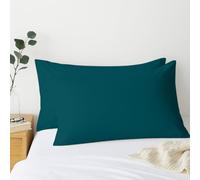 Comfort Beddings Export Quality 600 Thread Count 100% Egyptian Cotton 2pc Housewife Pillowcases Teal, Envelope Closure Pillow Covers - Standard (50cm x 75cm)