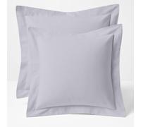 Comfort Beddings Export Quality 620 Thread Count 100% Egyptian Cotton Decorative Continental Pillow Cases Pack Of 2 - Silver (Decorative/Square Size 60 x 60 CM)