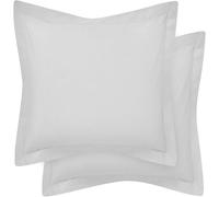 Comfort Beddings Export Quality Pillowcases 100% Cotton Blend Square Pillow Cases Pack Of 2 - Silver (Continental/Square Size 70 x 70 CM)
