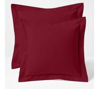 Comfort Beddings Heavy Quality 600 Thread Count 100% Egyptian Cotton Oxford Pillow Cases Pack Of 2 - Burgundy (Square/Continental (60cm x 60cm)