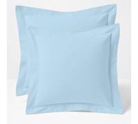 Comfort Beddings Heavy Quality 600 Thread Count 100% Egyptian Cotton Oxford Pillow Cases Pack Of 2 - Light Blue (Square/Continental (60cm x 60cm)