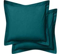 Comfort Beddings Premium Quality 800 Thread Count 100% Natural Cotton Decorative Continental Pillow Cases Pack Of 2 Teal Green (Decorative/Square Size 60 x 60 CM)
