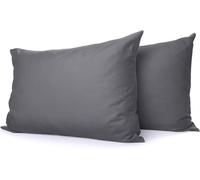 Comfort Beddings Premium Quality Grey Pillowcases 100% Cotton Blend Grey Extra Large Pillow Cases Pair 22" x 31" Super Soft With Envelope Closure