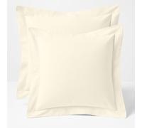 Comfort Beddings Premium Quality Pillowcases 100% Cotton Blend Square Pillow Cases Pack Of 2 - Ivory (Continental/Square Size 60 x 60 CM)