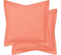 Comfort Beddings Premium Quality Pillowcases 100% Cotton Blend Square Pillow Cases Pack Of 2 - Peach (Continental/Square Size 60 x 60 CM)