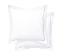 Comfort Beddings Premium Quality Pillowcases 100% Cotton Blend Square Pillow Cases Pack Of 2 - White (Continental/Square Size 65 x 65 CM)