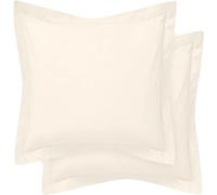 Comfort Beddings Premium Quality Soft Pillowcases 100% Cotton Blend Square Pillow Cases Pack Of 2 - Ivory (Continental/Square Size 70 x 70 CM)