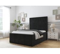 Comfort Beds Chanel Black Plush Bed Frame With Mattress