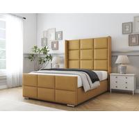 Comfort Beds Charlie Bed Frame in Mustard | Size: Double Comfort Beds Mustard Double