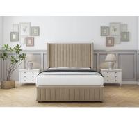 Comfort Beds Chester Coniston Divan Set No Drawers-54" Wingback-Footboard in Cream | Size: Double Comfort Beds Cream Double