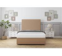 Comfort Beds Denver Dumfries Divan Set 2 Drawers-54" Headboard in Light Brown | Size: King Comfort Beds Light Brown King