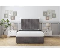 Comfort Beds Denver Naples Divan Base No Drawers - 26" Headboard in Grey | Size: Super King Comfort Beds Grey Super King