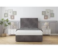 Comfort Beds Denver Naples Divan Set No Drawers-54" Headboard in Grey | Size: Super King Comfort Beds Grey Super King