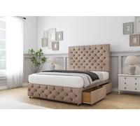 Comfort Beds Florida Naples Divan Base 2 Drawers - 26" Headboard-Footboard in Light Brown | Size: Double Comfort Beds Light Brown Double