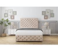 Comfort Beds Florida Naples Divan Base No Drawers - 54" Headboard-Footboard in Light Sand | Size: King Comfort Beds Light Sand King