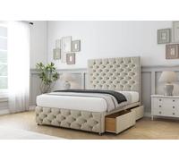 Comfort Beds Florida Plush Divan Base 2 Drawers - 26" Headboard-Footboard in Cream | Size: Small Single Comfort Beds Cream Small Single