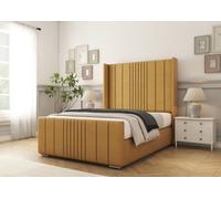 Comfort Beds Grace Mustard Plush Bed Frame With Mattress