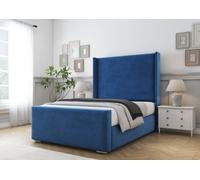 Comfort Beds Madrid Navy Plush Bed Frame With Mattress