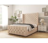 Comfort Beds Monte Carlo Bed Frame in Light Sand | Size: Double Comfort Beds Light Sand Double