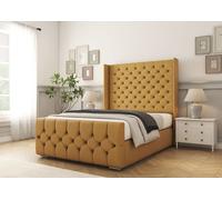 Comfort Beds Monte Carlo Bed Frame in Mustard | Size: King Comfort Beds Mustard King