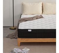 Comfort Beds Plush Memory Hybrid Foam Pocket Spring Mattress with Zoned Support, Orthopaedic Coils, Edge Reinforcement & Wave Foam Comfort Layer Comfort Beds Black Small Double